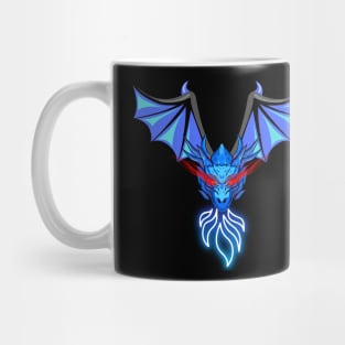 Fantasy Dragon in watercolor - electric flames Mug